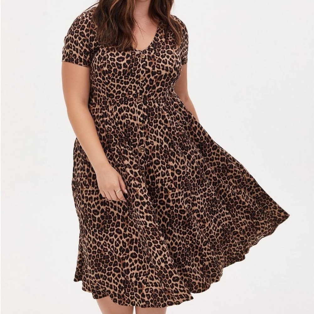 Torrid Mini Challis Button-Front Dress 4x